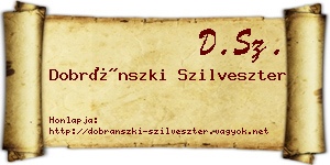 Dobránszki Szilveszter névjegykártya