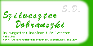 szilveszter dobranszki business card